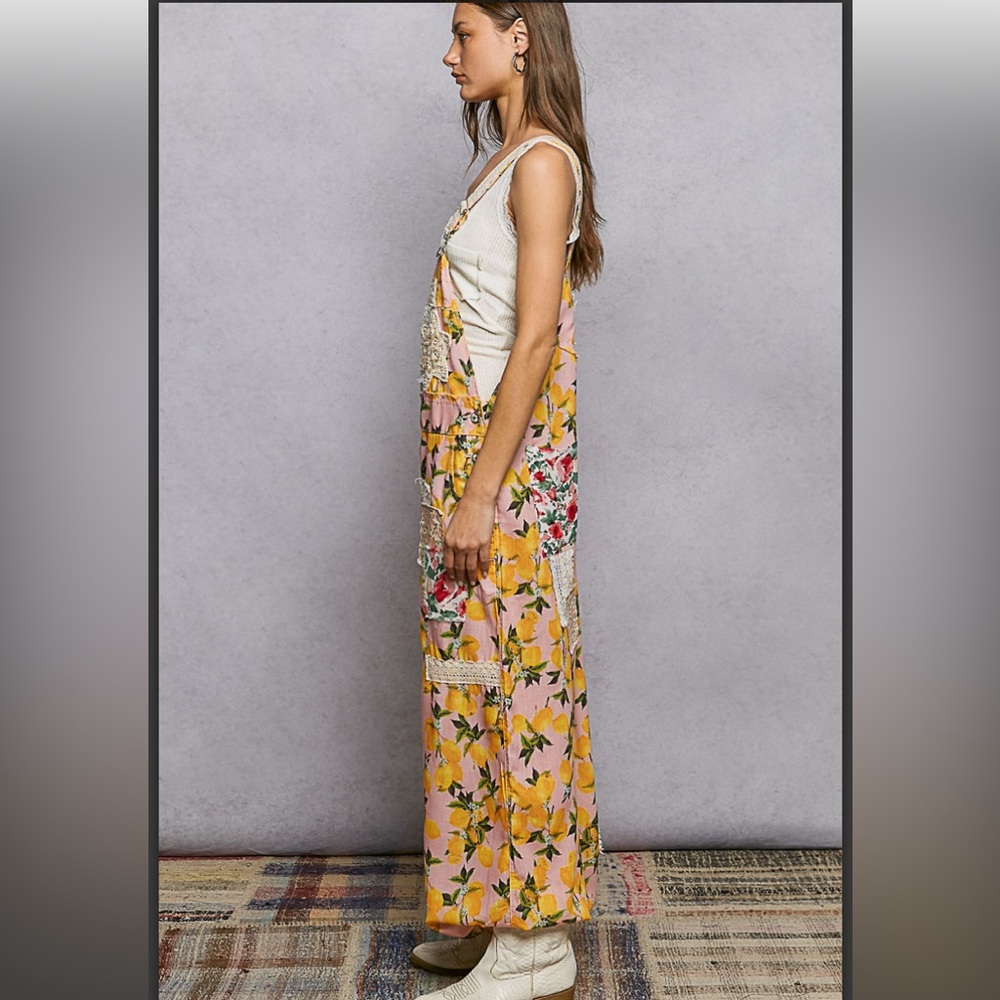 244 π»POL floral jogger style overalls - Picture 6 of 6
